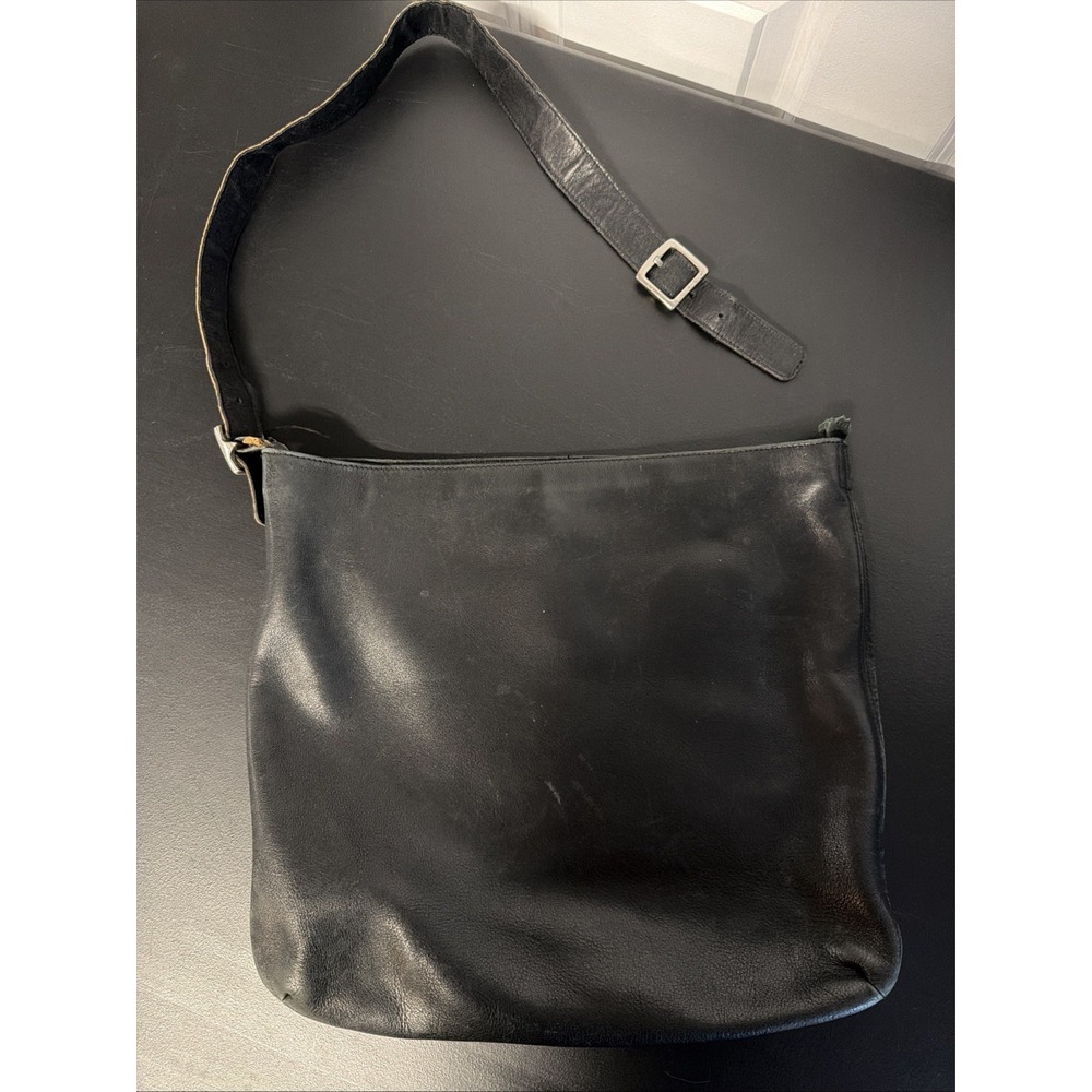 REPAIR! Coach Black Leather Slim Legacy Shoulder Bag Vintage Made in USA  9406